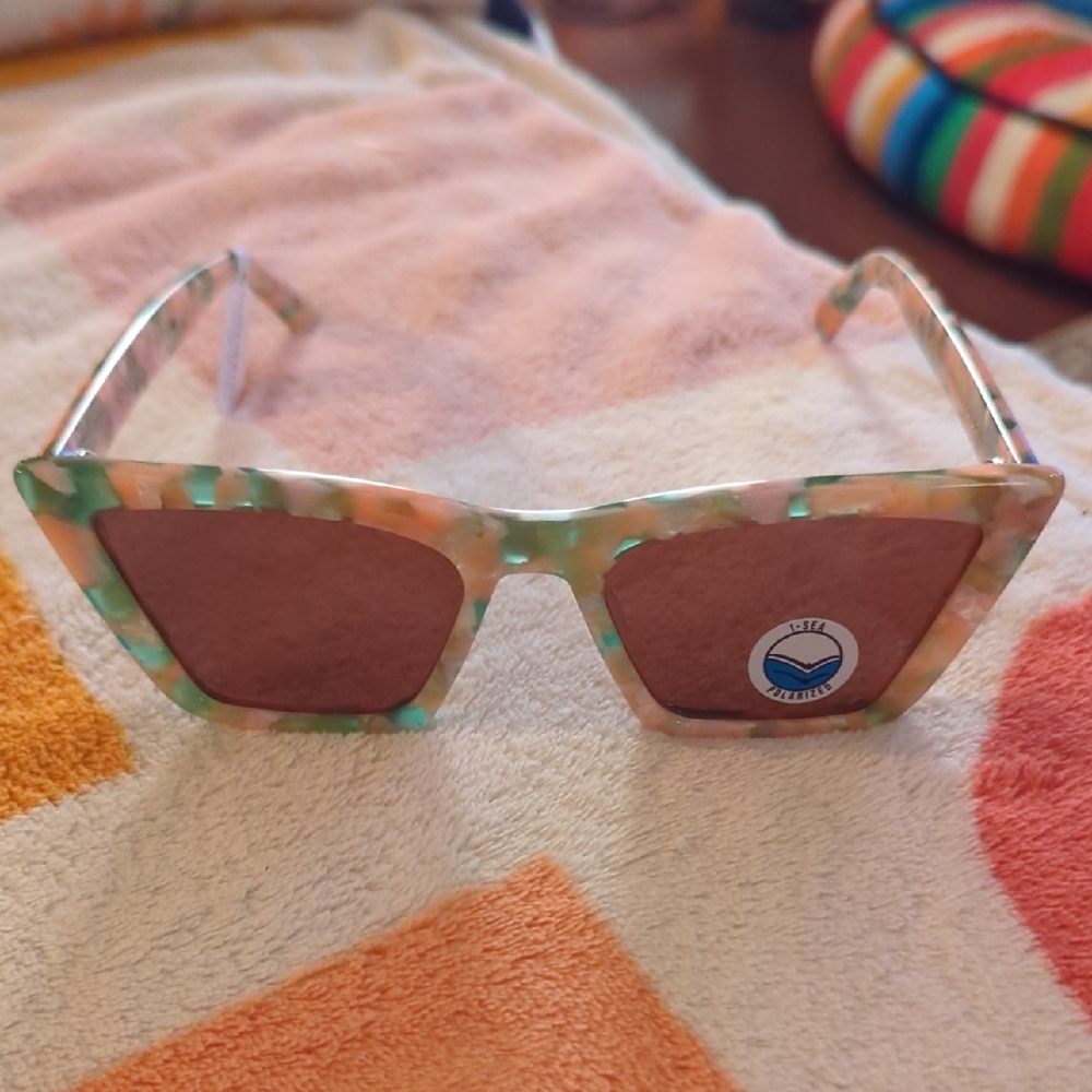 I-Sea x Anthropologie Multicolor Cat-Eye Sunglasses